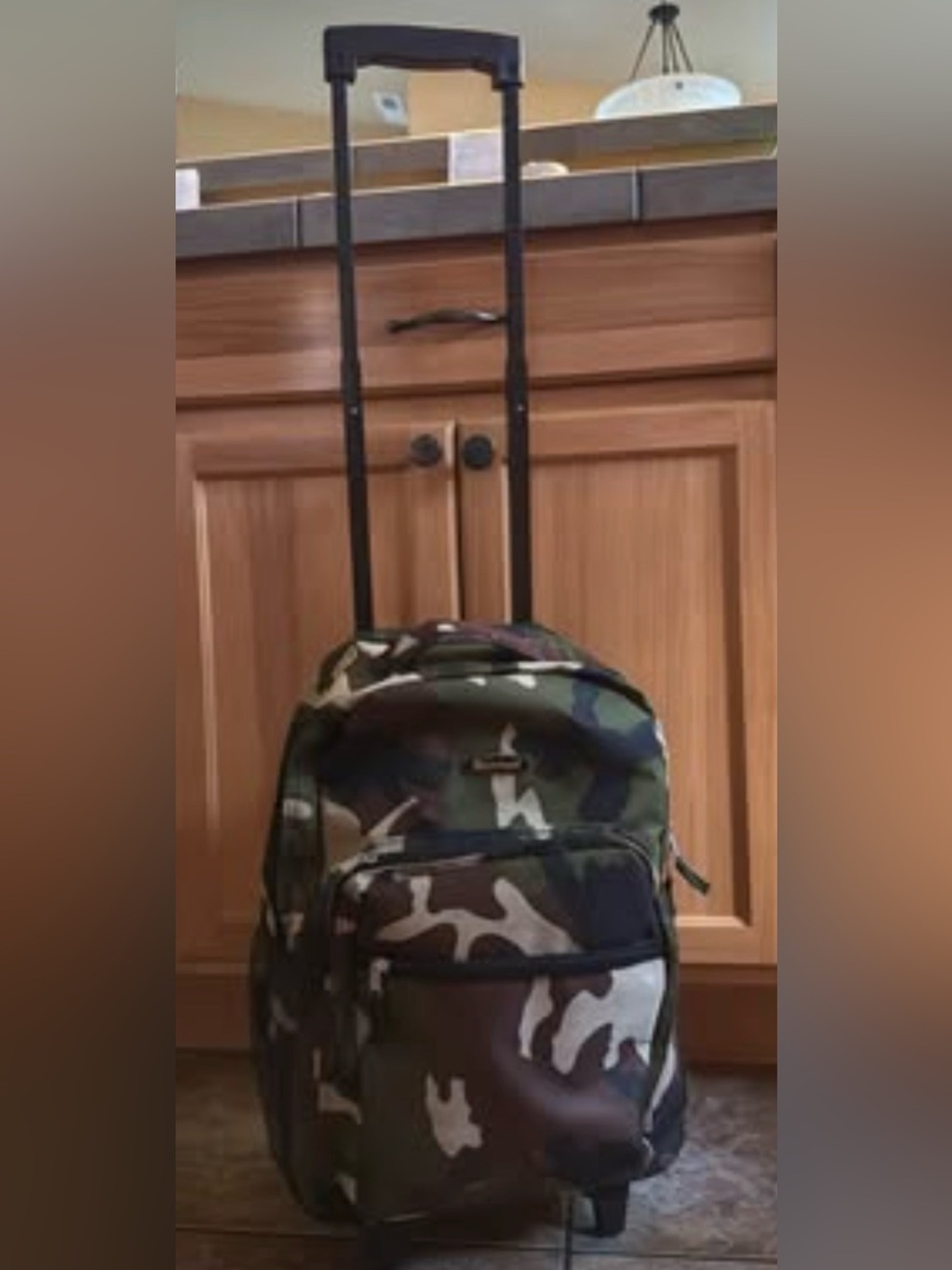Camo camouflage lightweight rolling
organizer backpack perfect